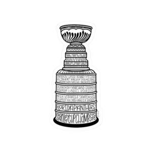 Adesivo dei Florida Panthers Campioni della Stanley Cup 2025 - Nero e Bianco
