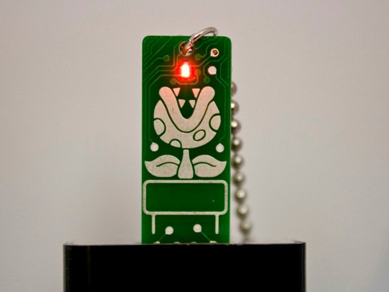 Piranha USB Circuit Board Necklace with Ball Chain image 1