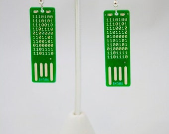 Secret Code USB Circuit Board Earrings - LIGHTS UP