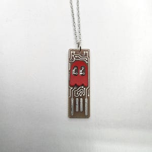 Ghost USB Platine mit Silberkette - Leuchtet auf