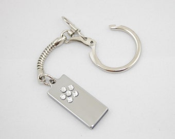 8GB USB Memory Keychain with Crystal Flower