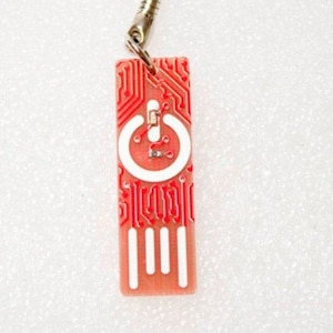 Power Symbol USB Circuit Board Keychain - Lights Up