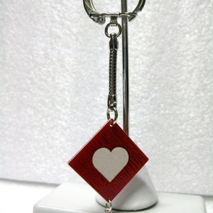 Circuit Board Keychain with Cherry Blossoms and Heart image 4