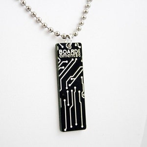 Dragon USB Circuit Board Necklace in Black Ball Chain Lights Up image 3