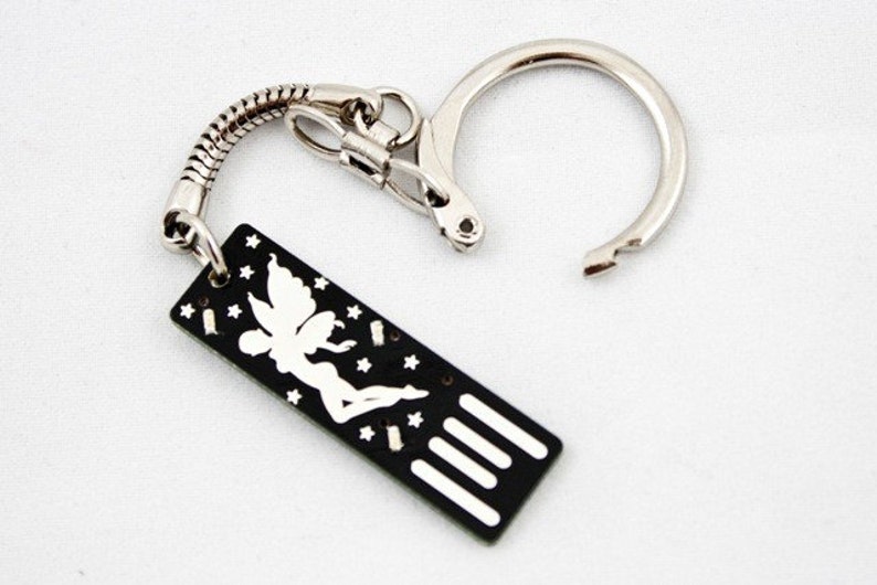 FairyUSB Circuit Board Keychain in Black Lights Up image 2