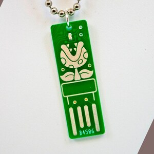 Piranha USB Circuit Board Necklace with Ball Chain image 2