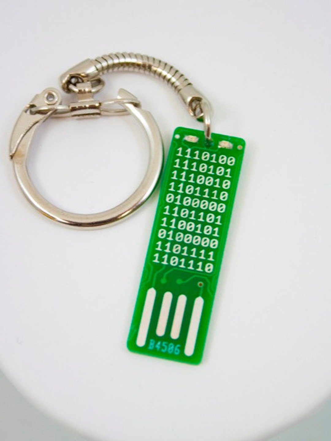 Secret code usb circuit board keychain etsy