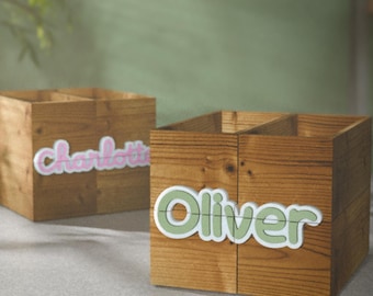 Gepersonaliseerde stapelbare opberger