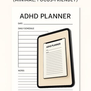 ADHD Daily Planner – Printable A4 PDF | Focus Planner | Task Organizer ...