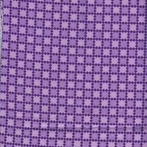 May include: Purple and light purple fabric with a checkered pattern. The fabric has a subtle texture and a slightly faded look.