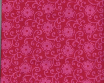 Pink Floral Cotton Home Dec Fabric sold by the yard Style Kami