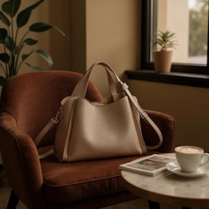 Weiche Einkaufstasche aus PU-Leder: Schicke Handtasche für den Alltag