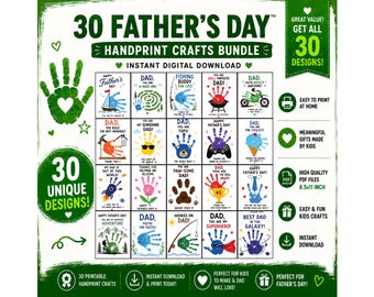 Fars dag-handavtryckskonstpaket | Barnpresent till pappa