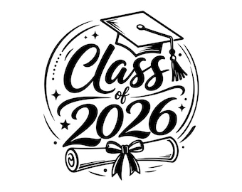 Examen 2026 SVG | Avgångsexamen Cap Cricut Cut-fil | PNG DXF