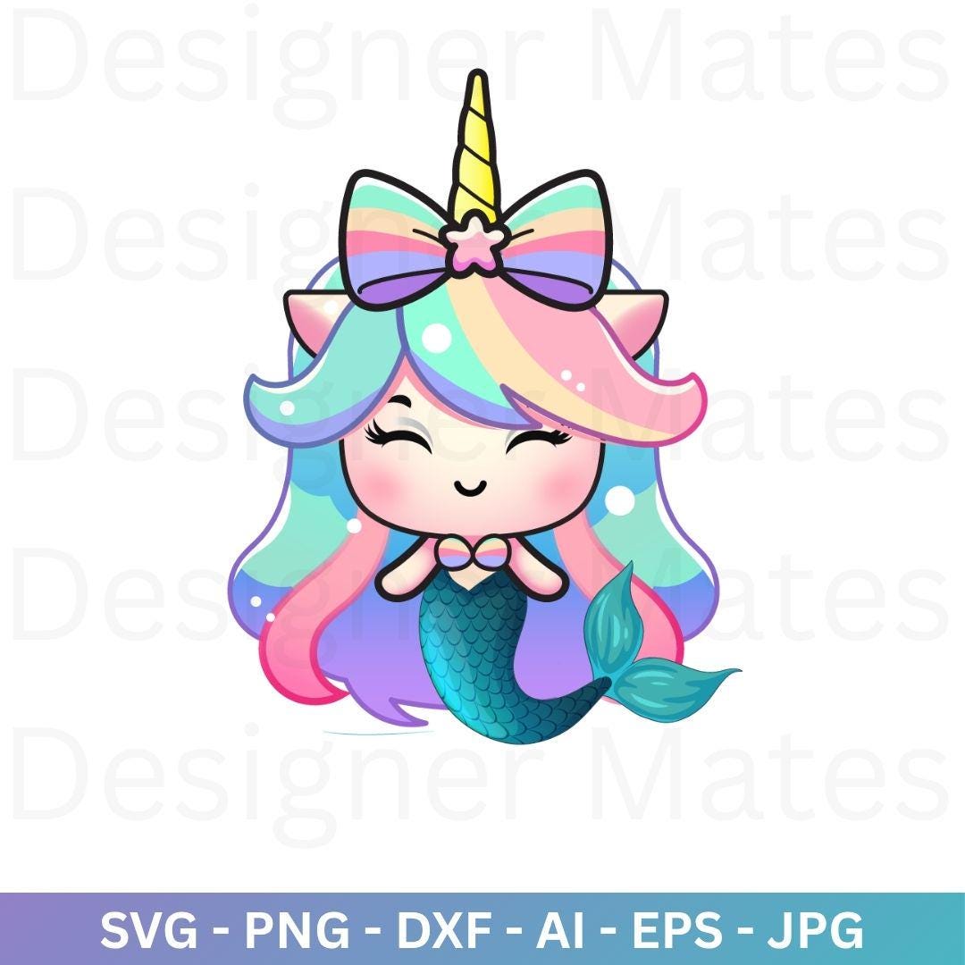 Mermaid Clipart, Mermaid Svg, Unicorn Clipart, Unicorn Png, Unicorn ...