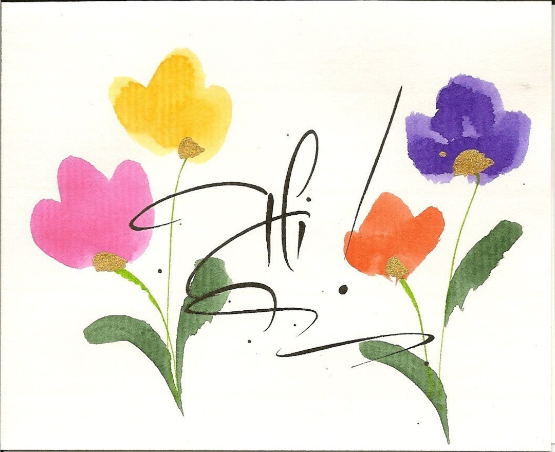 5 Notes.....greeting Note Card Variety... Gift Wrapped Etsy