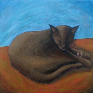 Sleeping Cat – Giclee Print