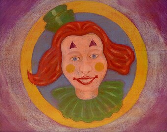 Circle Clown – Original Acrylic Painting