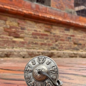 Handmade Tibetan Tingsha Cymbals with Sacred Symbol Engravings – Sound Healing, Meditation, Yoga, Spiritual Ritual Bell – Nepal Made