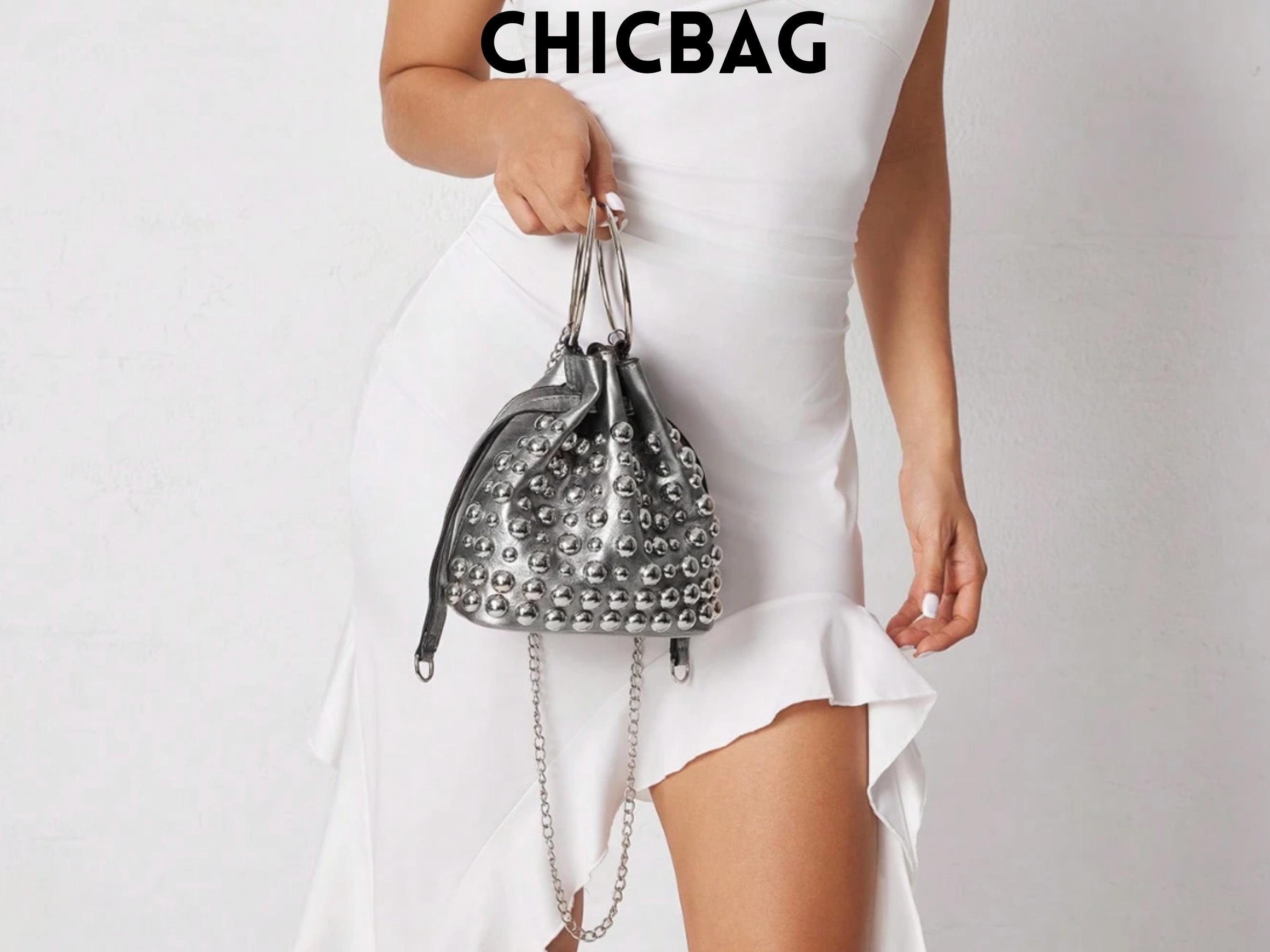 Clutch Purse Anopo Rhinestone For Women Bling Sparkly Crystal Drawstring Bucket Bag Crossbody Bag For Evening Wedding Party Prom Blue Ladies Purses