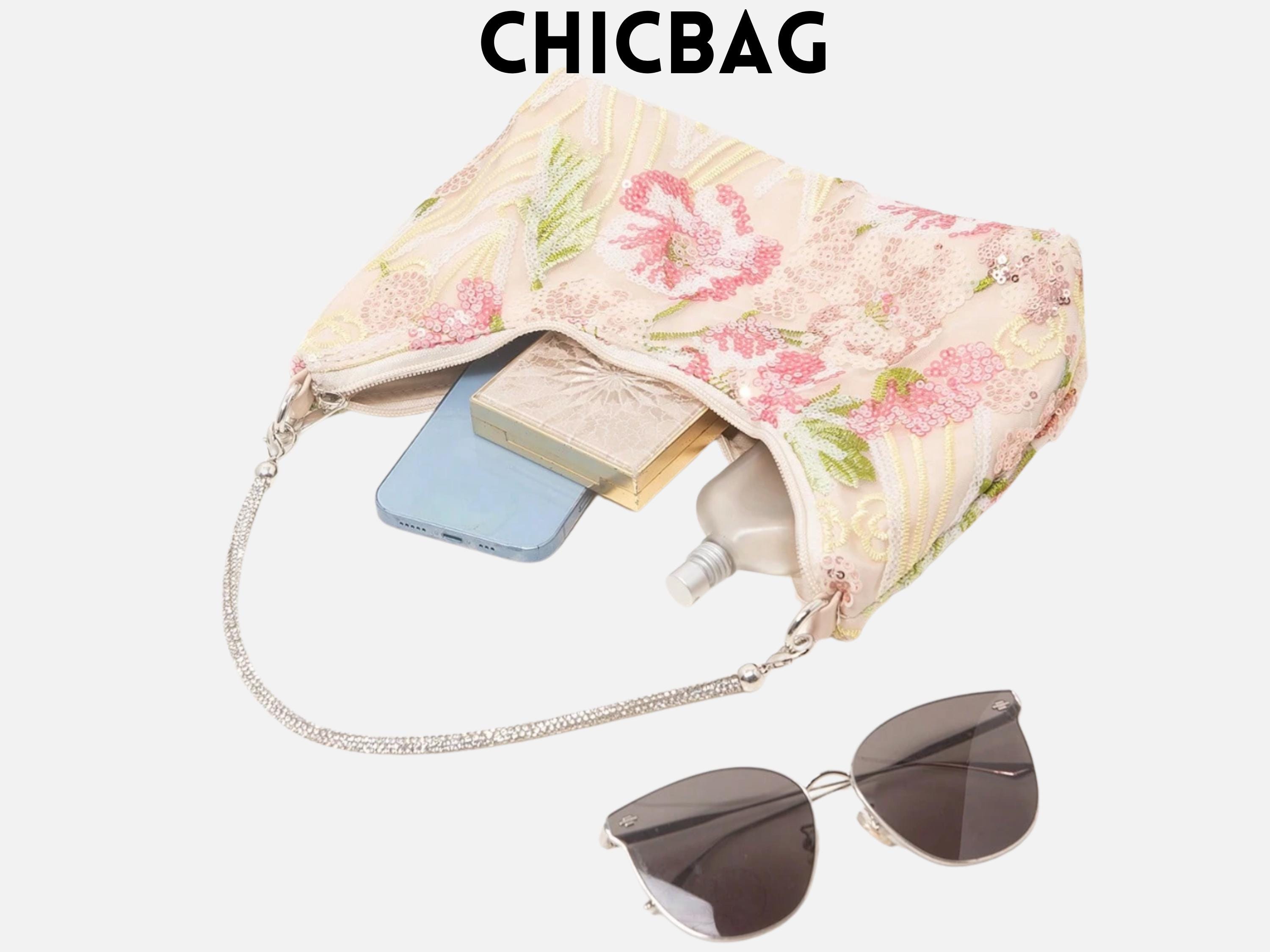 Fashion Sequins Handbags Women Shoulder Bags For Party Wedding Bridal Bag