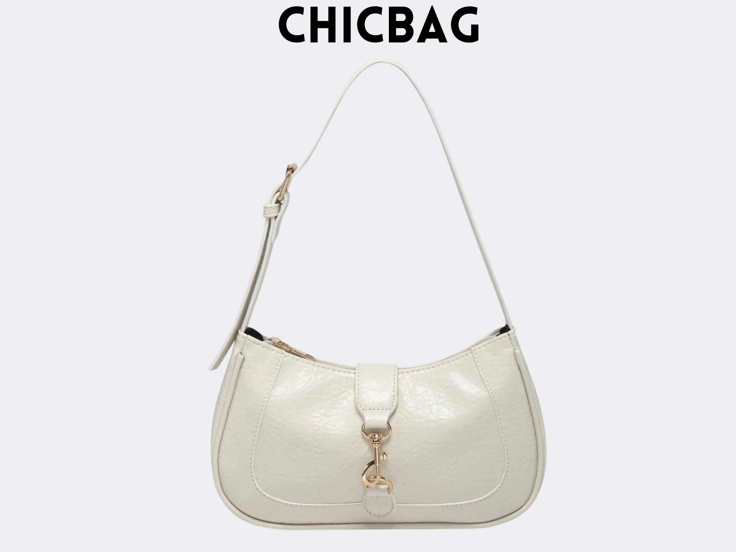 July Crescent Cream Canvas Shoulder Bag Purse Tote with Gold Tag s-l1600.jpg main image 2
