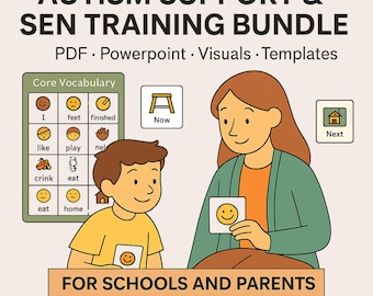 Autism Support Bundle | SEN Training PDF for Parents & School | Behaviour Support, Visual Schedules, Sensory Guides, Special Needs Printable