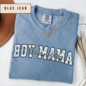 Comfort Colors Boy Mom Shirt: Floral Mama Tee