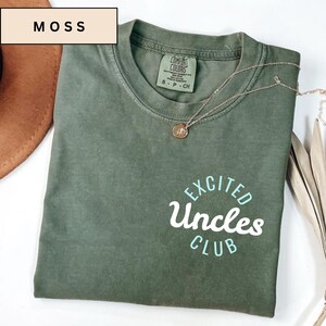 Comfort Colors Excited Uncle Club Shirt: Pregnancy Announcement Gift