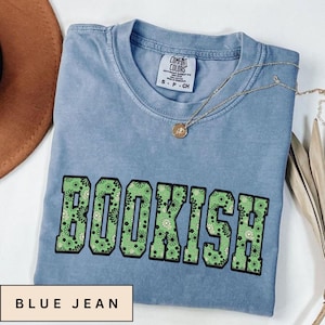 Floral Bookish Comfort Colors Shirt: Gift for Book Lovers