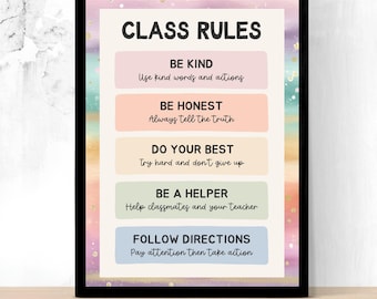 Rainbow in Our Class We Poster, Educational Values Poster, Learning ...