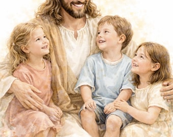 Jesus Christus Aquarell Clipart, Christliche Bibel Kunst, Junk Journal PNG (Digital Download)