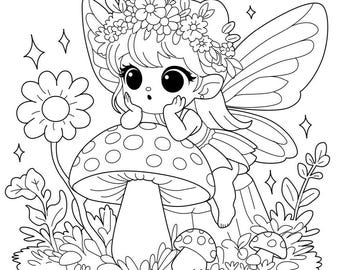 Angel & Fairy Malbuch (Printable 69 Seiten)