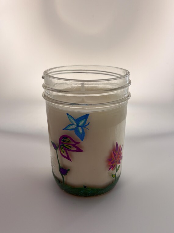 Choral fairy garden candle Small Fairy Garden Candle, Spring