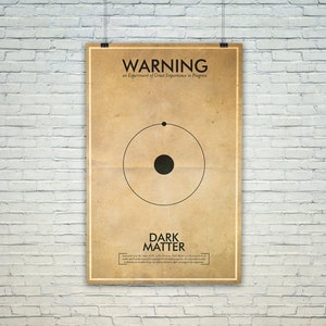 Vintage Fringe Science Warning Poster // Dark Matter Inspired Wall Art for the Budding Mad Scientist