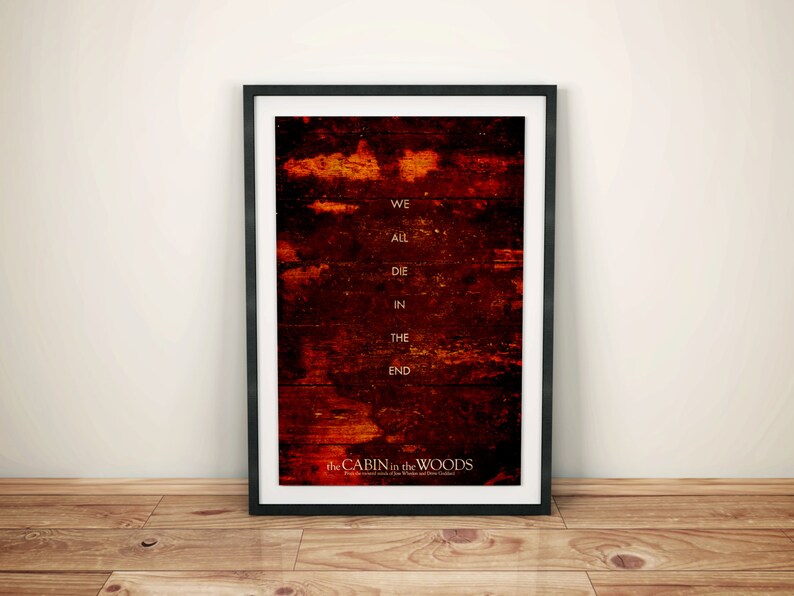 Cabin In The Woods Horror Movie Poster Flesh Off My Flesh Etsy