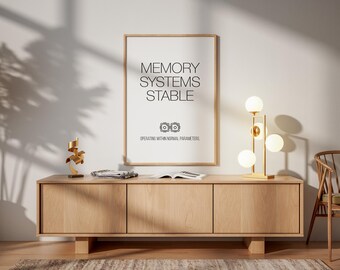 Memory Systems Stable Poster | Minimalist Office Wall Art (Archival Print)