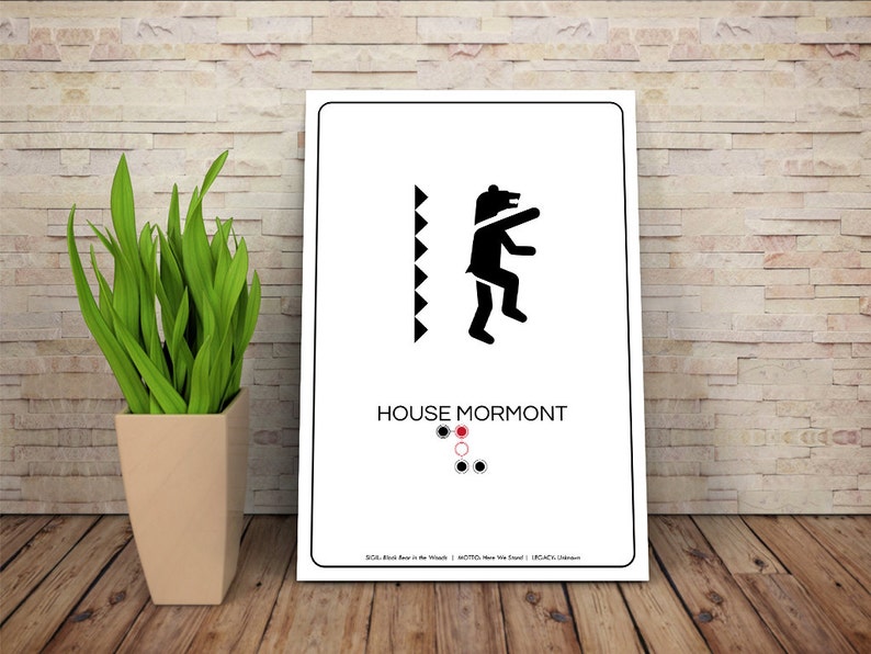 Game Of Thrones Icons House Mormont Bear Sigil Pictogram Etsy