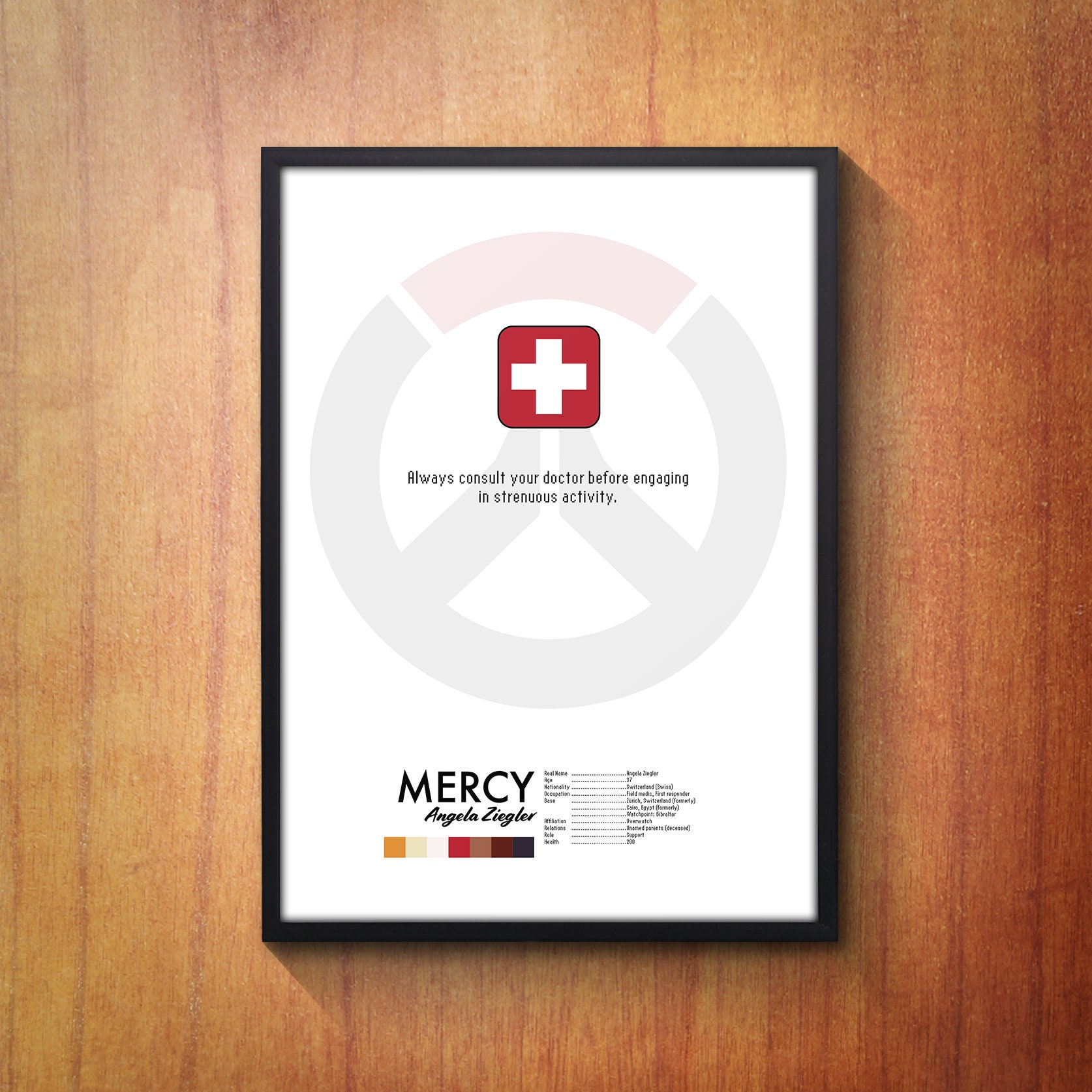 Mercy Abstract Overwatch Gamer Poster Minimalist Video Etsy Uk