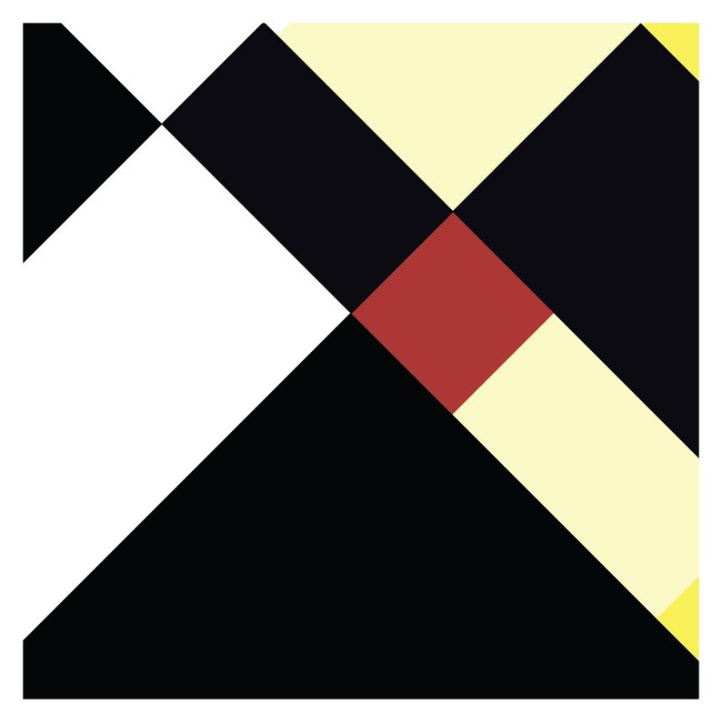 Nibbler Futurama Geometric Portrait Art Print // Dark Matter Etsy