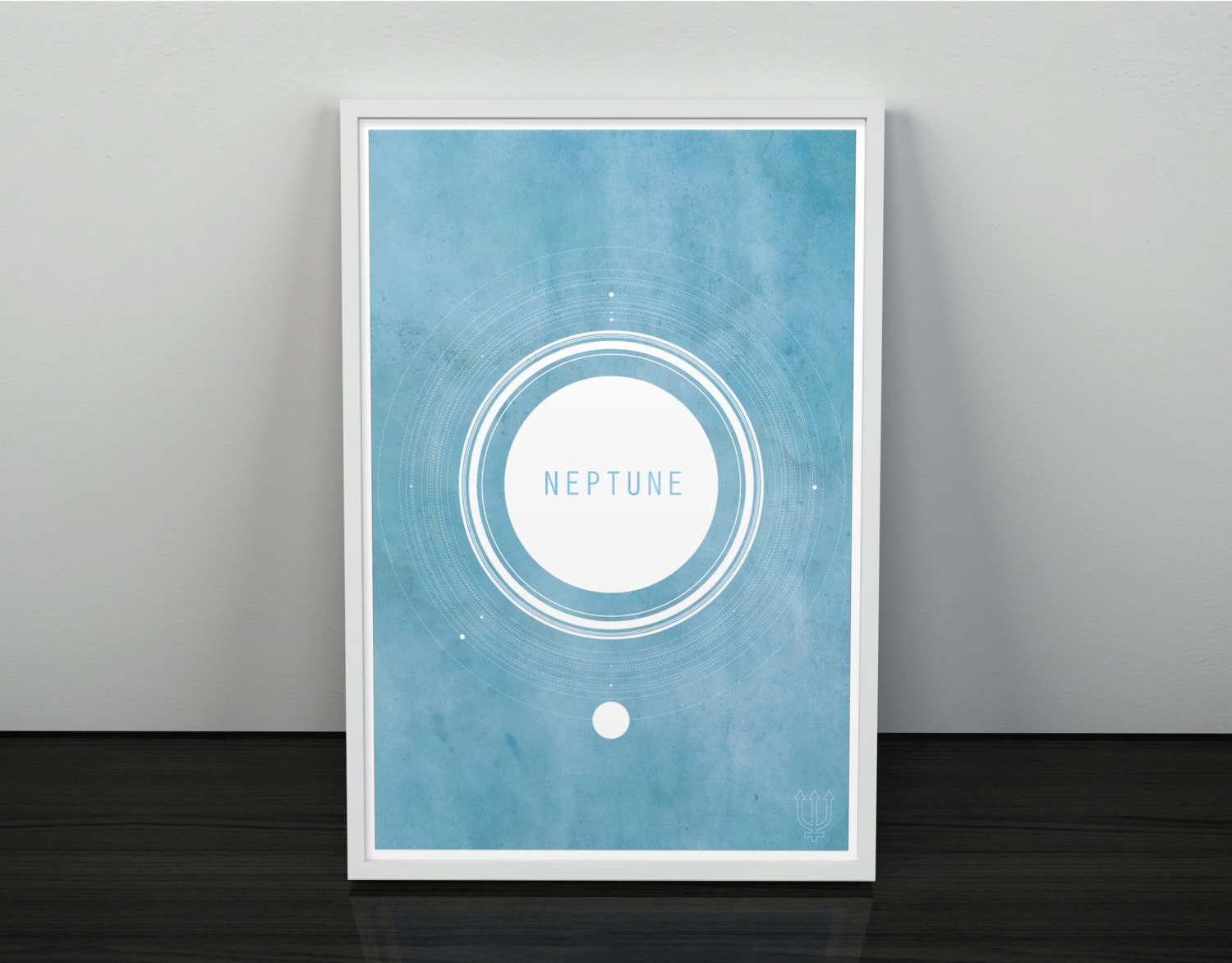 Neptune and its Moons // Vintage Planetary Science Print // | Etsy