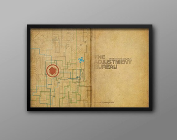 The Adjustment Bureau Retro Scifi Movie Poster A Doorway Etsy