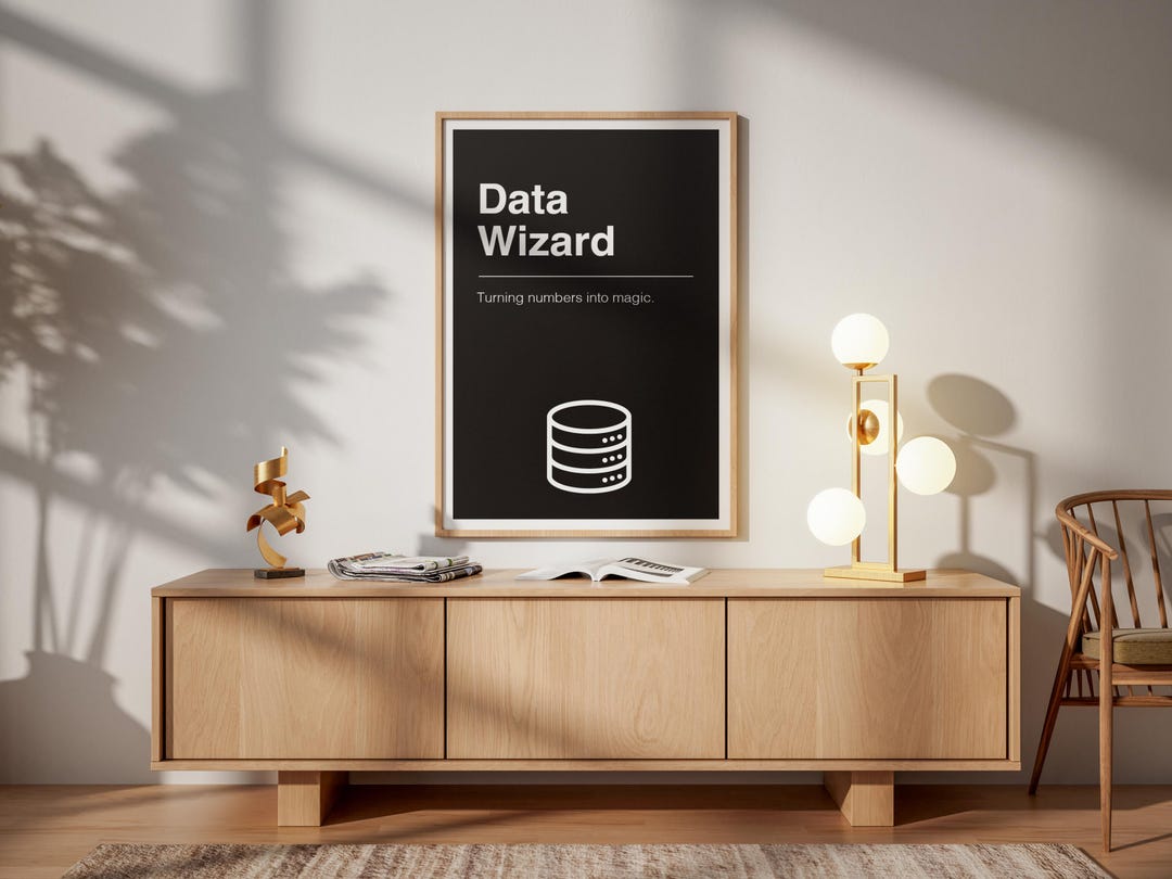 Data Wizard Print | Minimalist Analyst Programmer Art (archival) - Etsy