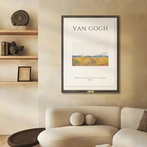 Weizenfeld mit Krähen, 1890 von Vincent van Gogh - Kultiger Modern Style Print - Ausdrucksstarkes Landschaftsgeschenk für Sie