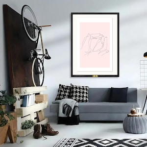 Minimalistische Baby Füße Line Art | Familie Hand halten Poster | Modernes Kinderzimmer Wand Dekor | Neugeborenen Geschenk | Baby-Dusche-Geschenk | Mutter mit Baby