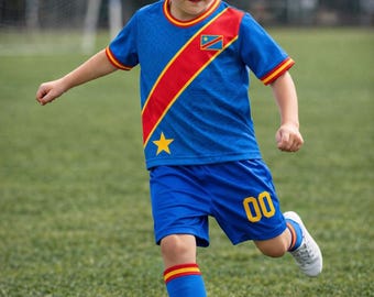 Personalized Congo Soccer Jersey, Custom Name Number Football Shirt, DR Congo Fan Gear, Republic of Congo Gift for Soccer Fans