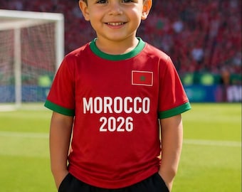 Personalized Morocco Soccer Jersey Baby Outfit, Custom Name Number Kids Football Kit, Morocco Infant Toddler Soccer Gift