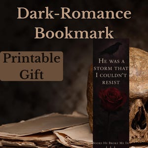 Dark Romance Lesezeichen PDF | Gothic Lesezeichen Geschenk