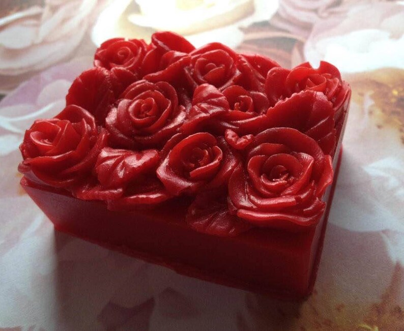 Rose Soap Roses Bar Soap Decorative Rose Soap Bath Soap Etsy