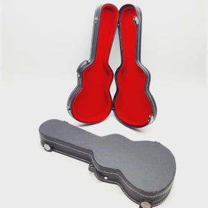 Hardcase for Miniature Guitar Acoustic Scale 1:4 | Replica Mini Guitar Box | Guitarist Birthday Gift Memorabilia Souvenir Music Display
